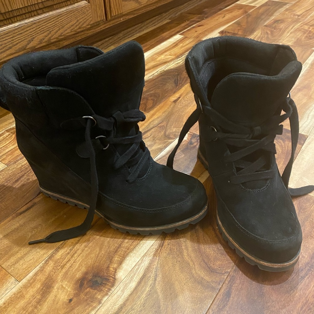 UGG suede wedge boots
